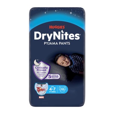 Huggies DryNites Boy vel. M 17-30 kg absorpční kalhotky 10 ks