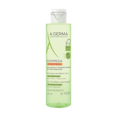A-DERMA Exomega CONTROL Zvláč.mycí gel 2v1 200ml