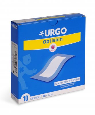 Urgo Optiskin 10 x 7 cm pooperační náplast transparentní 10 ks