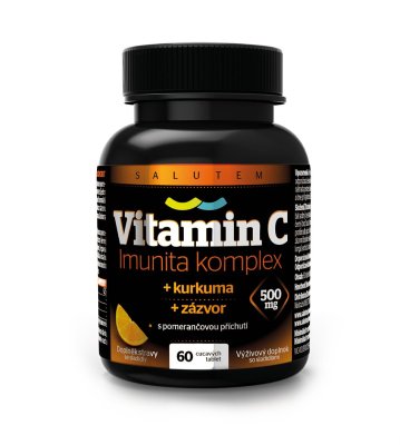 Vitamin C 500 mg Imunita komplex kurkuma + zázvor 60 tablet