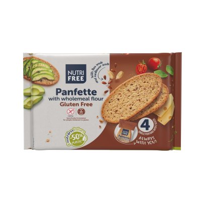Nutrifree Bezlepkový celozrnný krájený chléb Panfette 340 g