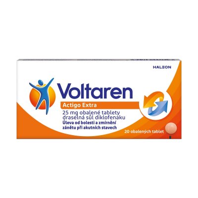 Voltaren Actigo Extra 25mg obalené tablety úleva od bolesti 20ks