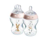 Tommee Tippee C2N 0m+ 260 ml kojenecká láhev 2 ks růžová