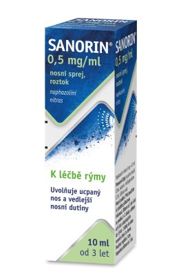 SANORIN 0,5MG/ML NAS SPR SOL 1X10ML