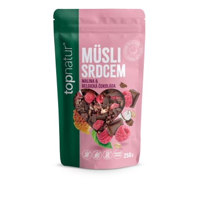 Topnatur Müsli srdcem Malina&Belgická čokoláda 250g