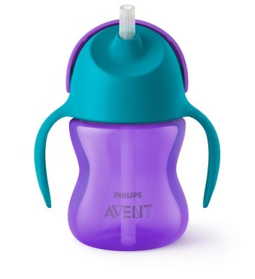 AVENT Hrnek s brčkem Bendy dívka 200ml