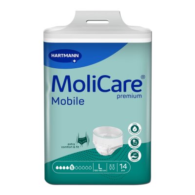 KALHOTKY NAVLÉKACÍ MOLICARE MOBILE 5 KAPEK L BOKY 100-150CM,1223ML,14KS