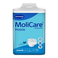 KALHOTKY NAVLÉKACÍ MOLICARE MOBILE 6 KAPEK L BOKY 100-150CM, 2003ML,14KS
