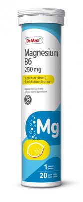 Dr.Max Magnesium B6 250 mg citron 20 šumivých tablet