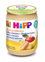 Hipp BIO Jablka a banány s dětskými keksy 190 g