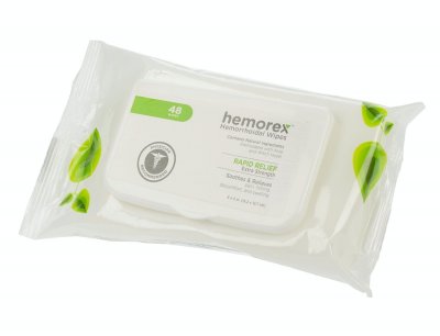 Hemorex Vlhčené ubrousky na hemoroidy multipack 48 ks