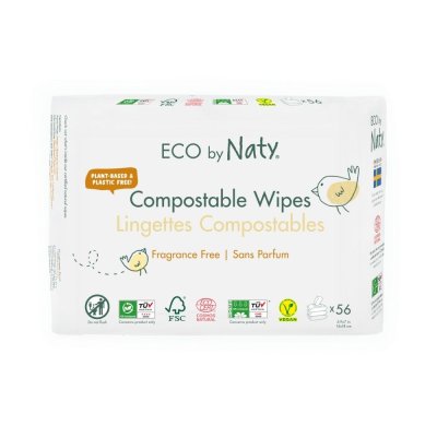 ECO vlhčené ubrousky Naty bez vůně - pro citlivou pokožku 3x56ks