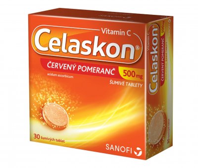 Celaskon ČERVENÝ POMERANČ 500 mg 30 šumivých tablet