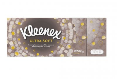 Kimberly Clark Kleenex Ultra Soft papírové kapesníčky 4-vrstvé 10 × 9 ks