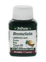 Medpharma Bromelain + jablečný ocet + lecitin + kelp 37 tablet