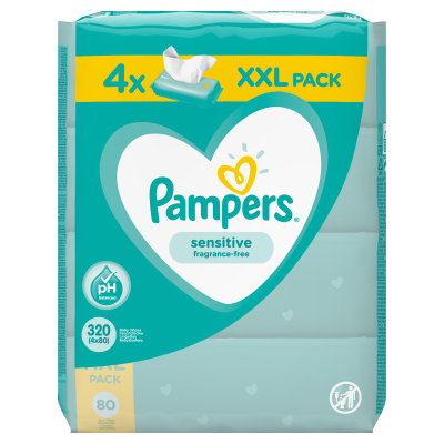 Pampers ubrousky Sensitive XXL 4x80ks