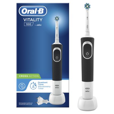 Oral-B Vitality D100 Cross Action Black elektrický zubní kartáček