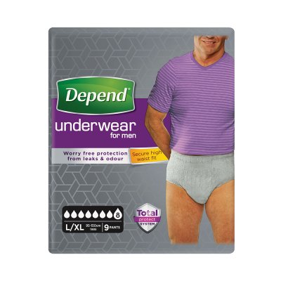 Depend Super pro muže L/XL natahovací kalhotky 9 ks