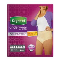 Depend Super pro ženy XL natahovací kalhotky 9 ks