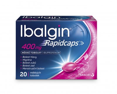 Ibalgin Rapidcaps 400 mg 20 měkkých tobolek
