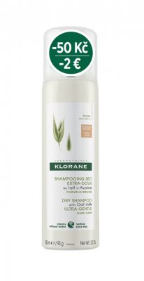 KLORANE Suchý šampon s ovesným mlékem pro tmavé vlasy 150 ml