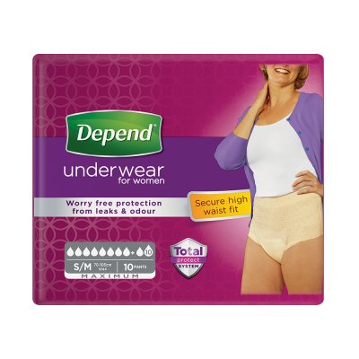 Depend Maximum pro ženy S/M natahovací kalhotky 10 ks