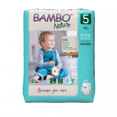 Bambo Nature Pants 5 XL 12-18 kg tréninkové kalhotky 19 ks