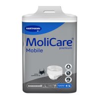 KALHOTKY NAVLÉKACÍ MOLICARE MOBILE 10 KAPEK L BOKY 100-150CM,2786ML,14KS