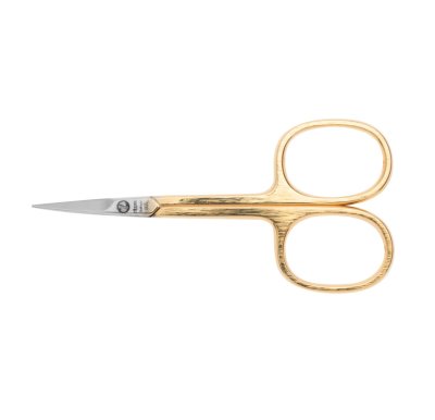 Nippes Solingen Nůžky na kůži zahnuté zlacené 9 cm 1 ks