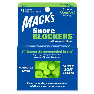 MACKS Snore Blockers špunty do uší 12 párů