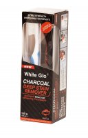 White Glo Charcoal bělící zubní pasta 150 g + kartáček a mezizubní kartáčky dárková sada