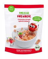 Freche Freunde BIO Cereálie kolečka jablko a jahoda 125 g
