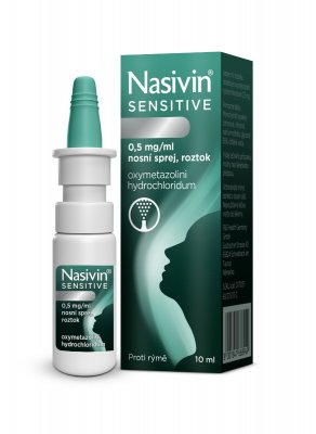 Nasivin Sensitive 0,5 mg/ml nosní sprej, roztok 10 ml