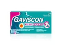 GAVISCON DUO EFEKT 250MG/106,5MG/187,5MG žvýkací tableta 48