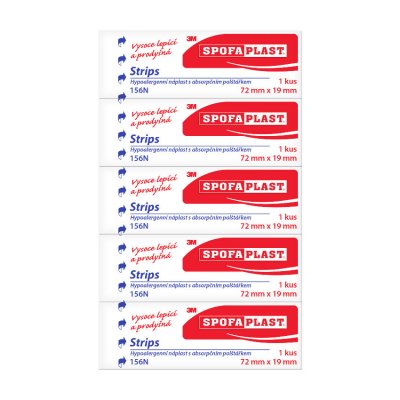 3M Spofaplast 156N Strips 72x19mm 5ks