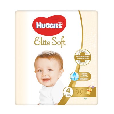 HUGGIES Elite Soft 4 8-14kg 33ks