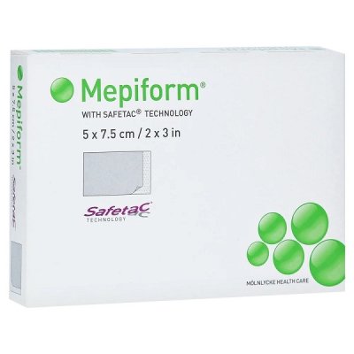 Mepiform Silikonové krytí na jizvy 5 x 7,5 cm, 5 ks