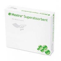 MEXTRA SUPERABSORBENT 10X10CM, 10 KS, SUPERABSORPČNÍ KRYTÍ