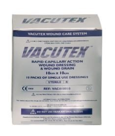 VACUTEX CAPILLARY WOUND DRESSINGS 10X10CM,KAPILÁRNÍ KRYTÍ PRO VLHKÉ HOJENÍ RAN,10KS