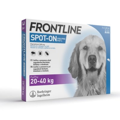 Frontline Spot On Dog 20-40kg pipeta 3x2.68ml