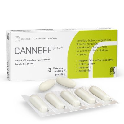 CANNEFF SUP rektální čípky 3ks