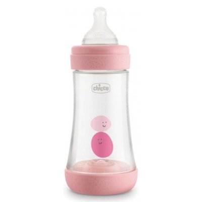 CHICCO Láhev Perfect 5 silikon 240ml dívka