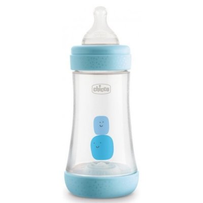 CHICCO Láhev Perfect 5 silikon 240ml chlapec