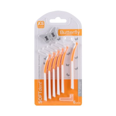 SOFTdent Butterfly mezizub. kartáček zahn. XS 6ks