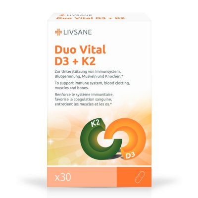 LIVSANE Vitamin D3 + K2 na vitalitu kapsle 30ks