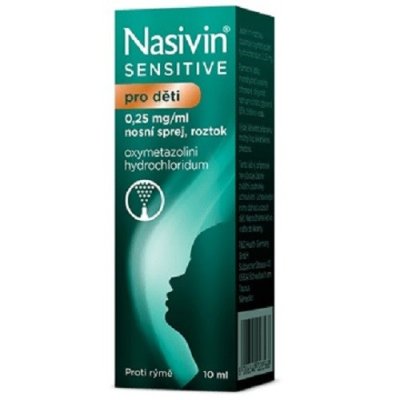 NASIVIN SENSITIVE PRO DĚTI 0,25MG/ML nosní podání SPR SOL 1X10ML