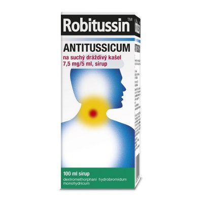 ROBITUSSIN ANTITUSSICUM NA SUCHÝ DRÁŽDIVÝ KAŠEL 7,5MG/5ML sirup 100ML