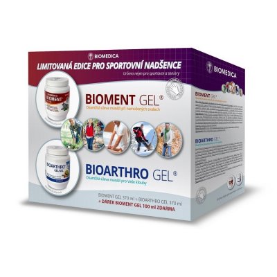 Bioment+Bioarthro gel 2x370ml+Bioment 100ml dárek