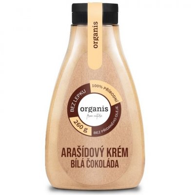 Organis Arašídový krém bílá čokoláda 260g Organis Arašídový krém bílá čokoláda 260g