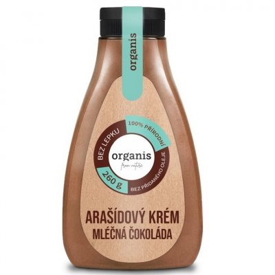 Organis Arašídový krém mléčná čokoláda 260g Organis Arašídový krém mléčná čokoláda 260g